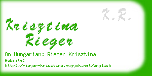krisztina rieger business card